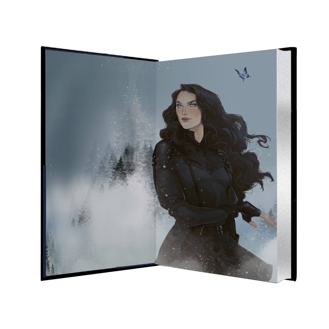 New Quicksilver Endpapers front - character art illustration of Saeris